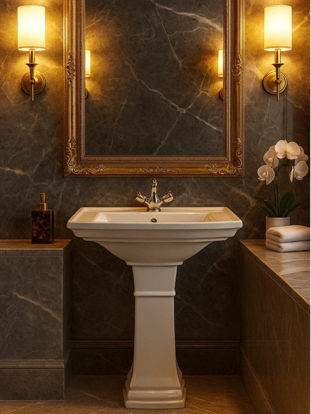 Pedestal and Wash Basin